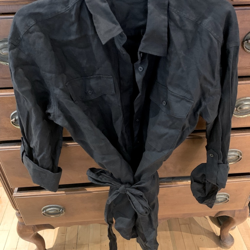 Ralph Loren black linen tunic